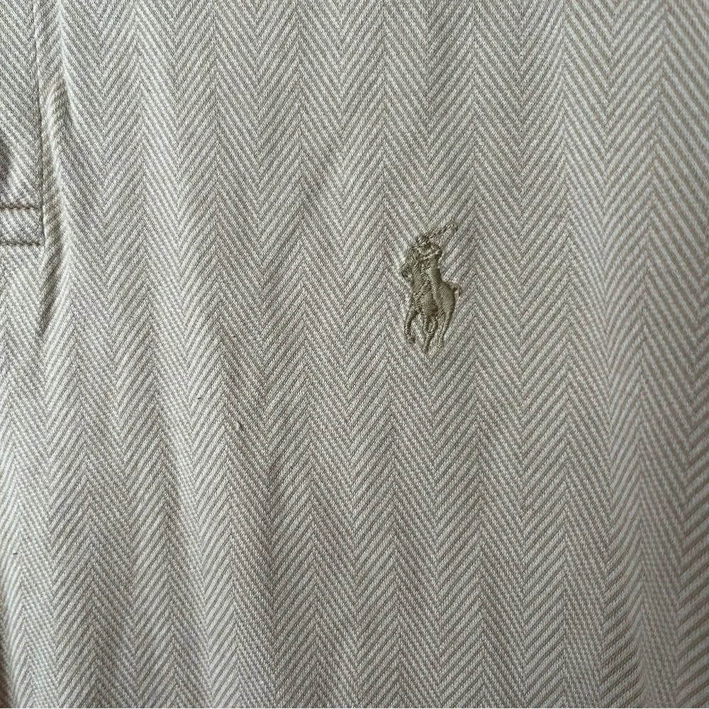 Ralph Lauren Polo Golf Shirt Tan Short Sleeve Polo Golf Embroidered